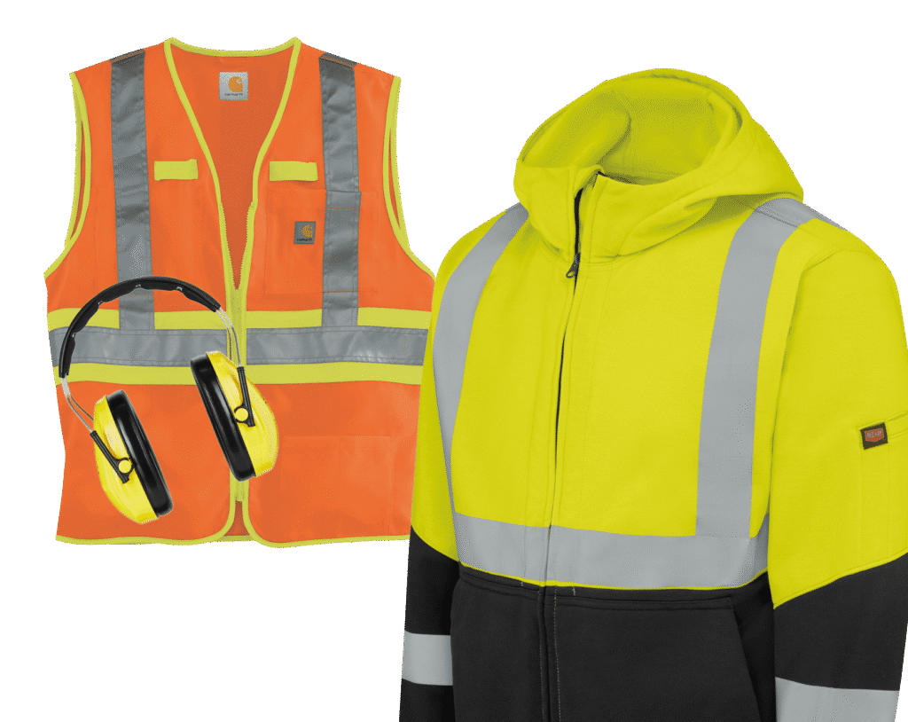 Hi-vis safety apparel for job sites and field teams